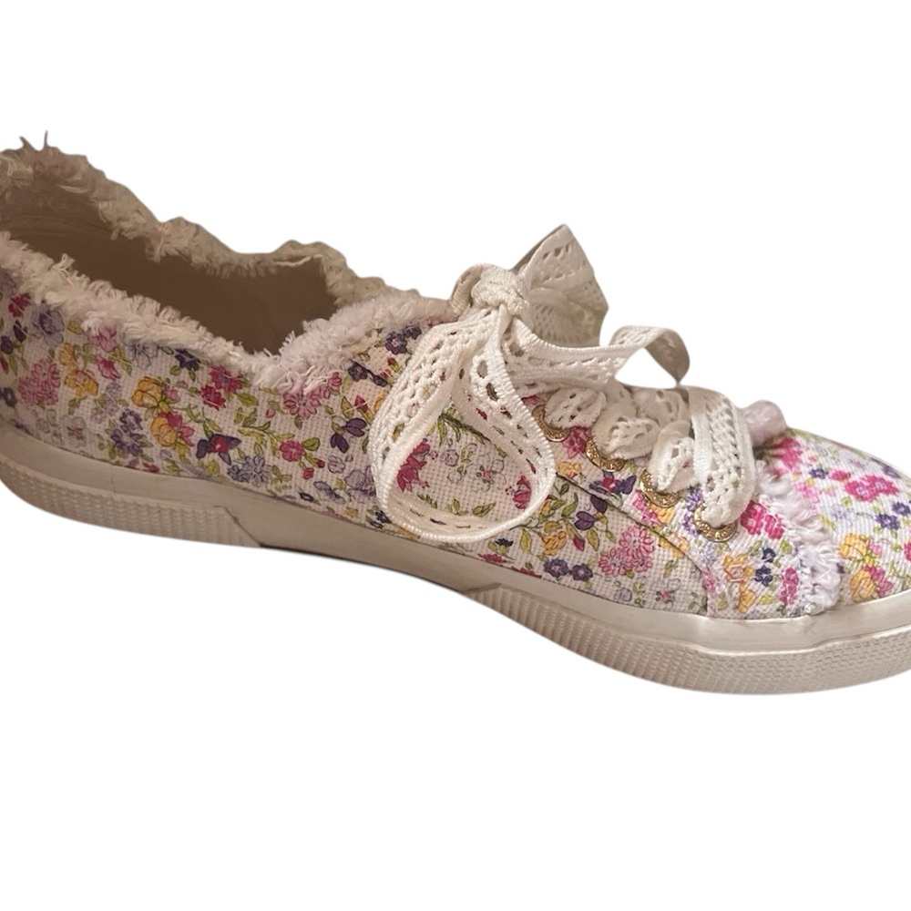 Love Shack Fancy X SUPERGA Flowers Friday Sneakers with Box Pass Frt Pink 8.5 - Picture 11 of 13